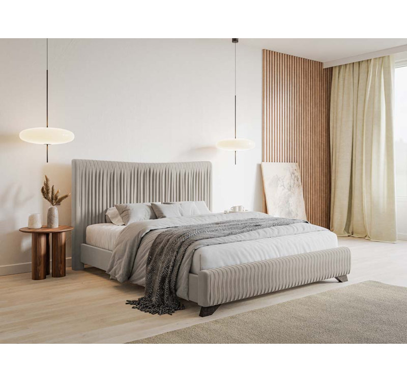 Dezmariah Upholstered EU Kingsize - 160 X 200 Cm Bed, Beige