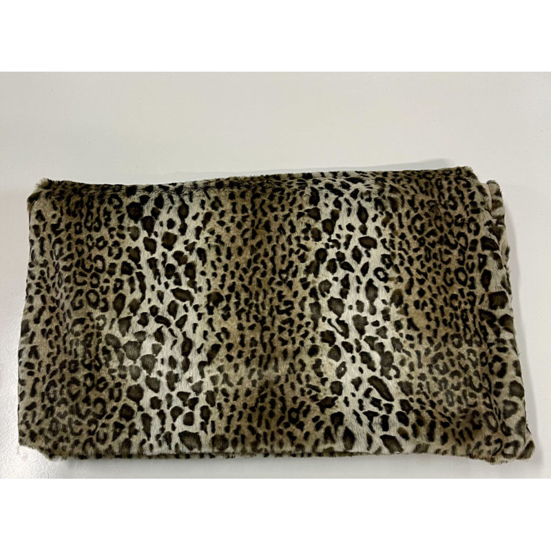 Ultra Soft Faux Fur Leopard Throw