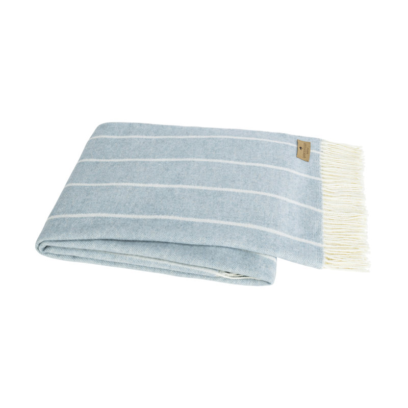 Crystal Blue Fiji Stripe Throw,  Crysta Blue Striped