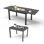 Table de salle à manger extensible en aluminium pour terrasse extensible 35 po à 71 po