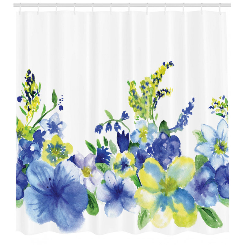 Shower Curtain with Hooks Included, 70" H x 69" W