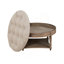 Grande table basse ronde avec repose-pieds imperméable surdimensionnée à 2 niveaux avec capitonnage à boutons et tablette en bois-644095190-644095189