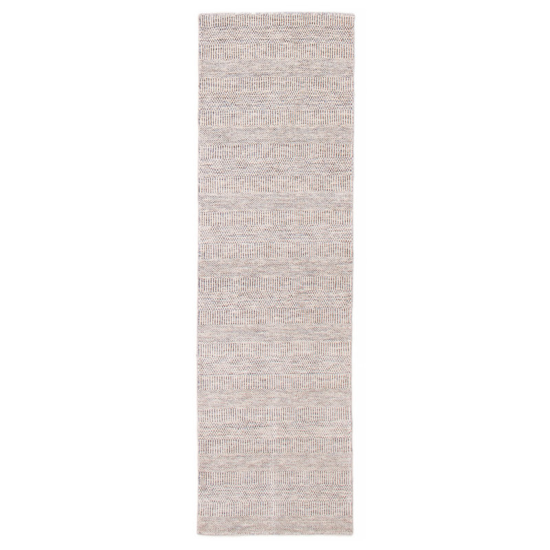 Tapis de couloir unique en laine bleu denim clair 2 pi 6 po x 8 pi One-of-a-Kind