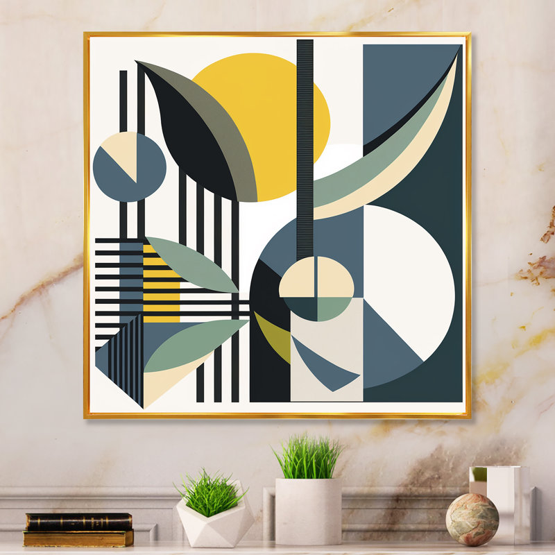 Impression rétro sur toile, image Mid-Century Vintage I - Floater, L 30 po x H 30 po, Or