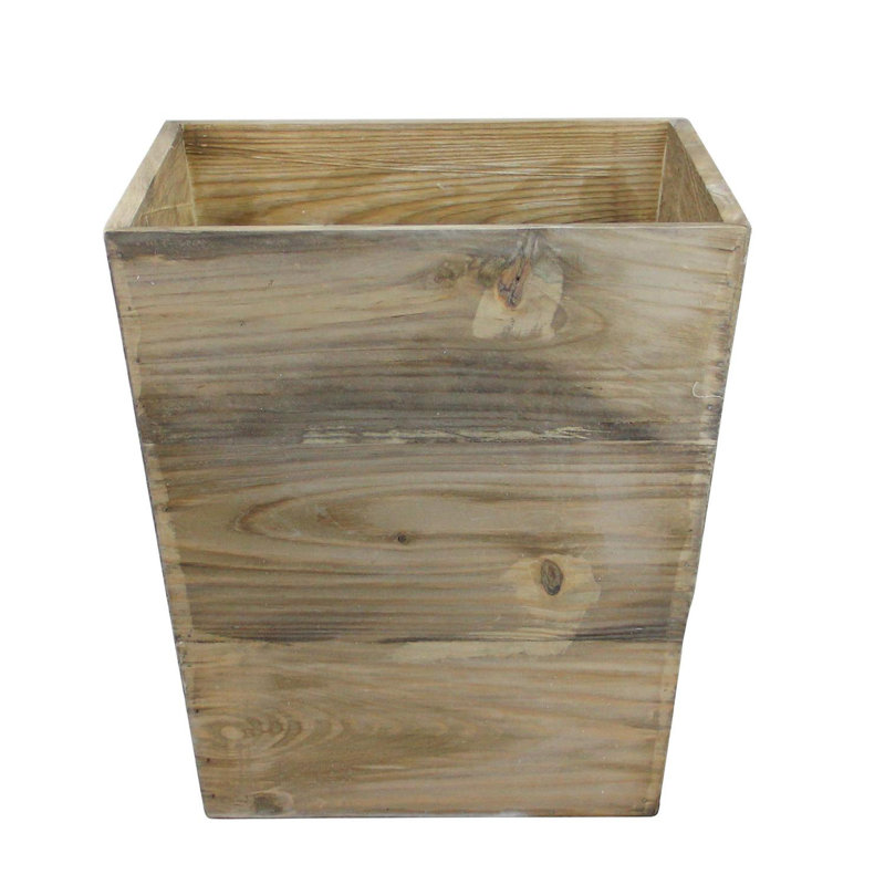 Contenant rustique en bois naturel Country Country, H 13,75 po x l 12,75 po x P 12,75 po