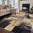 Rambo Performance Abstract Yellow/Black/Gray Area Rug-878282555