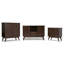 Armoire de rangement basse Mid-Century moderne en bois massif avec pieds fuselés 32 po Draper-397591045