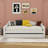 Twin Upholstered Daybed with Trundle and USB Charging Ports-1560629088