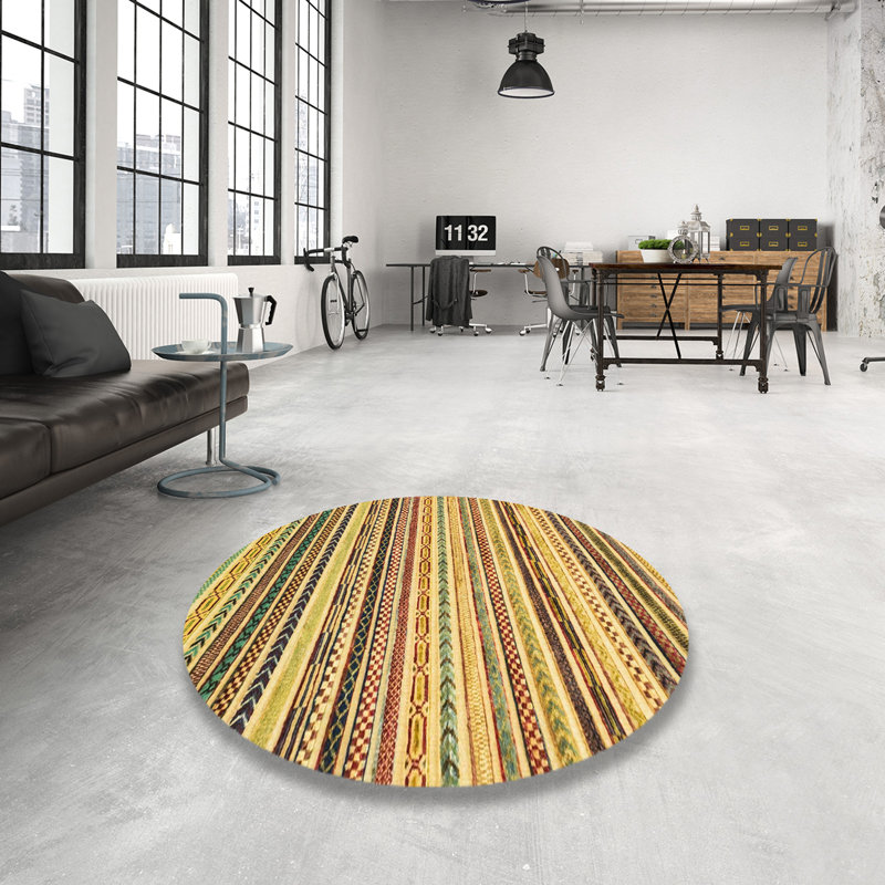 Abstract Indoor Rug, Round 4'
