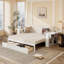 Grand lit de jour avec bureau amovible, tiroirs de rangement et table d'appoint hydraulique-2048716793