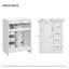 Meuble-lavabo 24 po avec lavabo intégré en céramique, meuble-lavabo simple avec 1 porte et 3 tiroirs pour salle de bain petite et moyenne-35193040