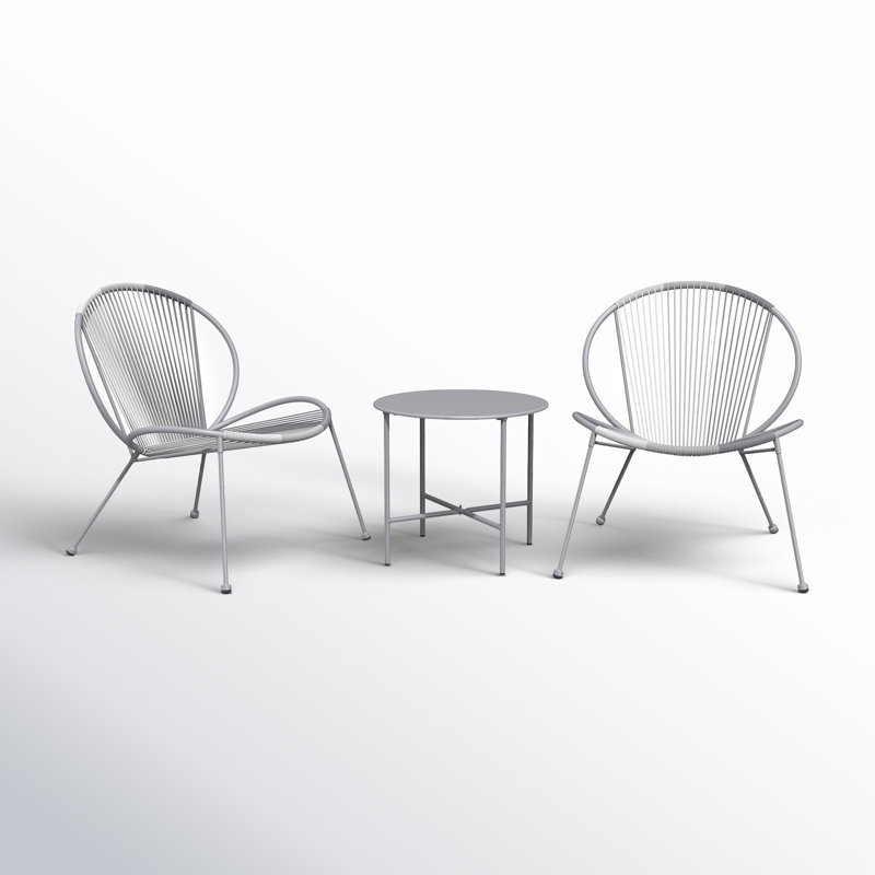 Halcott 2 - Person Patio Conversation Sets, Gray