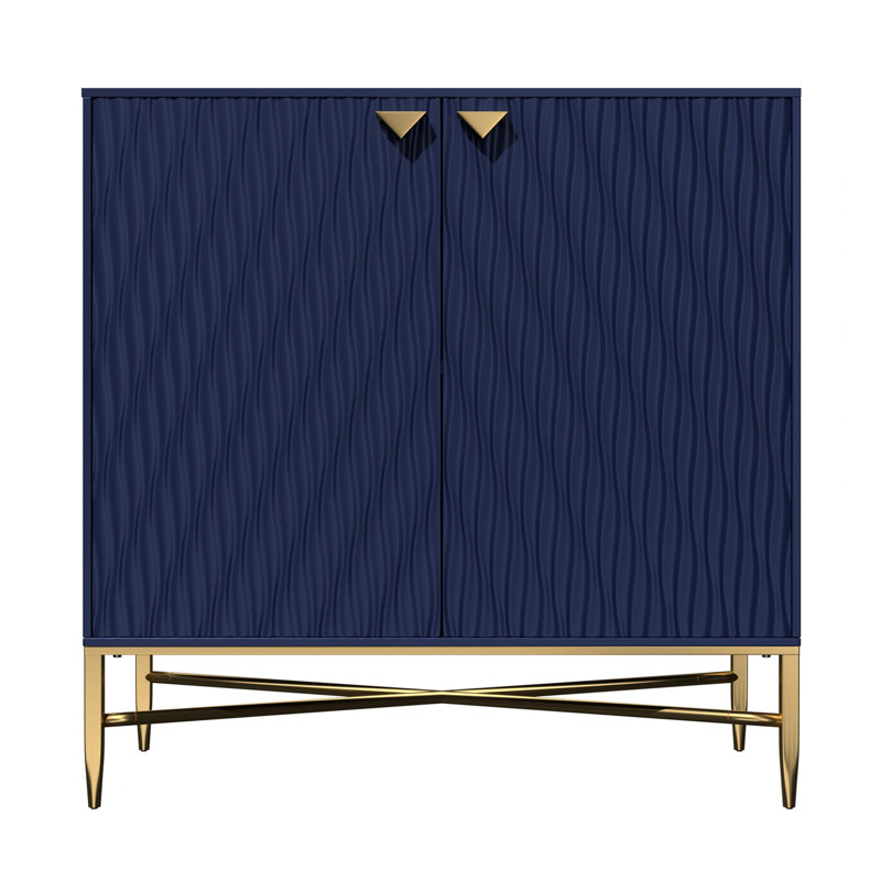 2-Door Storage Accent Cabinet, Blue