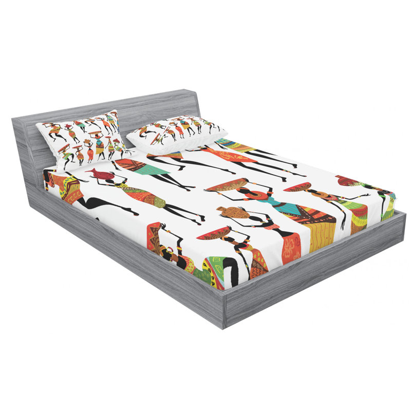 Microfiber Sheet Set, Queen Sheet Set with Fitted Sheet