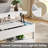 Veylin Modern Lift Top Coffee Table,Rectangle Coffee Table with Rounded Edge and Hidden Storage&2 Drawers for Living Room,White-689078440