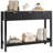 43.3" Fluted Console Table with 3 Drawers and Open Storage Shelf, Black Entryway Table for Living Room & Hallway, 11.8"D x 43.3"W x 31.5"H-210893678