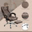 Chaise de bureau en microfibre, chaise d'ordinateur à haut dossier avec massage à 6 points