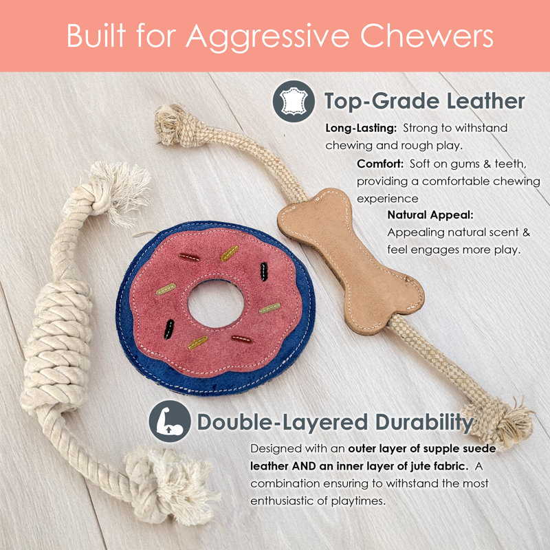 Round 15qt Dog Toy Bin with a set of 3 dog toys