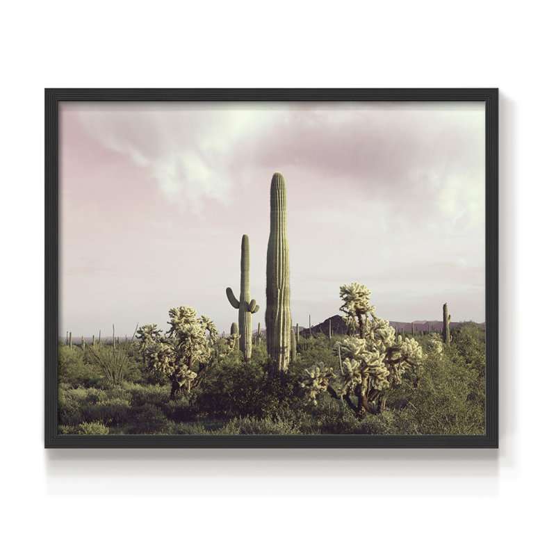 Orgue à tuyaux, cactus national, impression encadrée, H 8 po x l 10 po, Noir