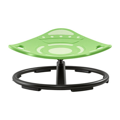 Chaise pivotante pour enfants de 3 à 12 ans, jouet sensoriel pour l'autisme et le TDAH, supporte 165 lb, siège pivotant lumineux pour l'entraînement en coordination, conception de fusée de L 20,4 po x l 20,5 po, vert