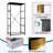 4 Drawer Dresser for Bedroom, Narrow Chest of Drawers, Wooden Top and Study Iron Frame 18"x37.5"-(WxH)