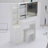 37" Middle Size Left Bedside Cabinet Vanity Table + Cushioned Stool, Large Sliding, Touch Control, Tri-Color Switching, Brightness Adjust LED Mirror, High Capacity Storage, Suitable For Middle Space-377715235