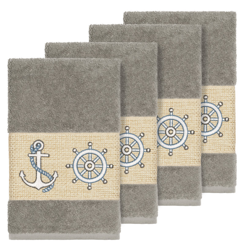 Débarbouillette en coton Easton, Gris foncé