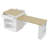 Space-saving Kitchen Island With Storage, Extendable Dining Table, Modern Mdf Design