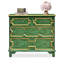 Armoire d'appoint en bois manufacturé vert massif