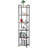 Metal Bookshelf Rustic Bookshelf 6-Tier for Living room Bedroom & Office