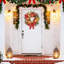 24" Pre-Lit Christmas Wreath with LED Lights, Red Bow, Berries & Gold Ornaments