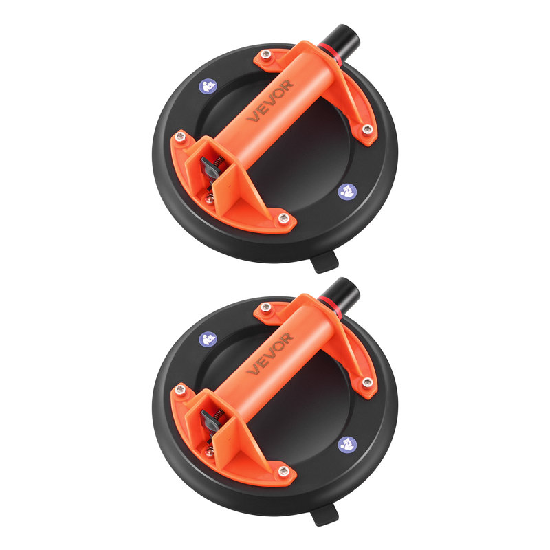 Vacuum Suction Cup, 203 mm Vacuum Glass Lifter with ABS Handle, 180 kg Max Lifting Capacity Tile Suction Cup Tool with Carrying Case for Lifting Large Tile, Granite, Drywall, Windows