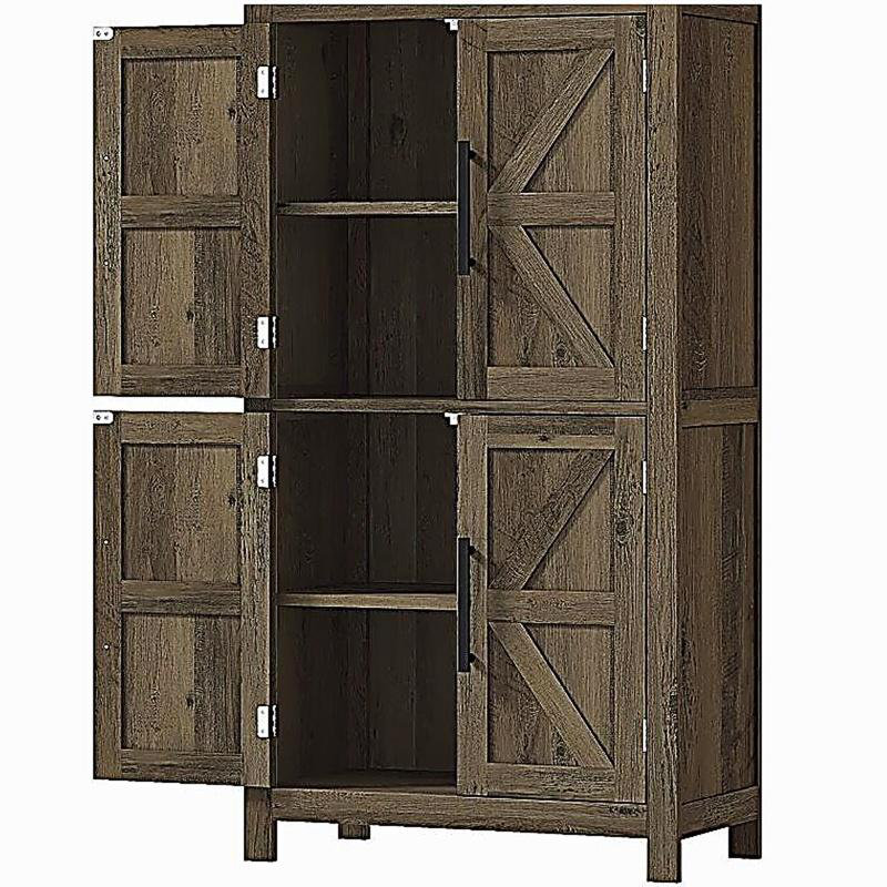 Armoire de cuisine, armoire de rangement pour vestibule, Brun