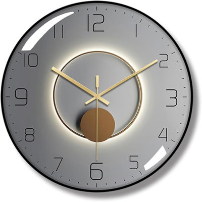 Ergocar Wall Clock, Art Deco Wall Clock, Non-Ticking Silent Modern Metal Wall Clock, Suitable For Living Room, Bedroom, Office,Study Room,