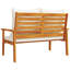  Banc de canapé de patio 47,2 po avec coussin en bois d'acacia massif-108809136