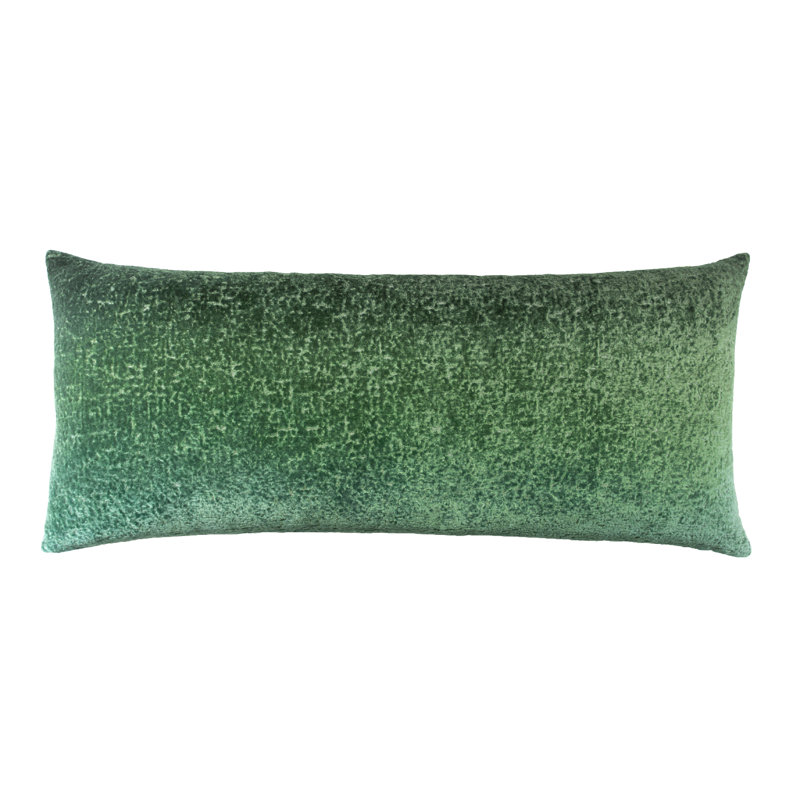 Coral Reef Velvet Lumbar Pillow Cover & Insert, Kelp