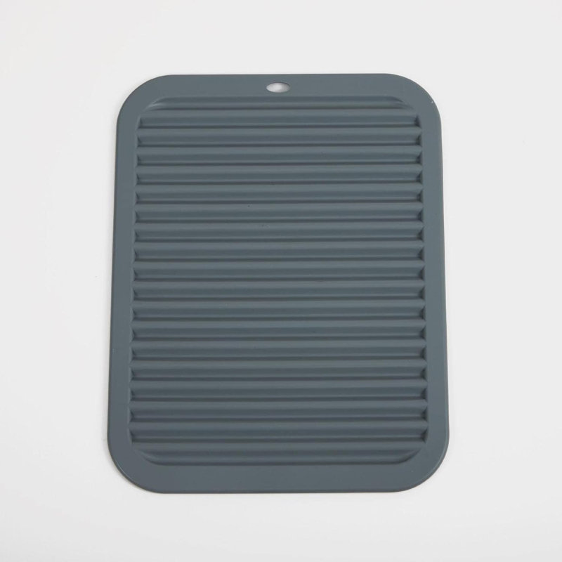 Dessous-de-plat en silicone résistant à la chaleur, Gris foncé