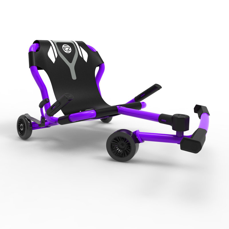 EzyRoller: Classic X - Mauve - Scooter, Cambering Motion, Chariot sans pédale, Freins à main, Cadre extensible, Capacité de 154 lb, Enfants de 4 ans et plus
