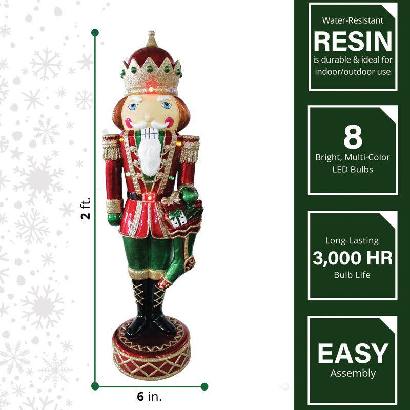 22-Inch Musical African American Nutcracker with LED Lights