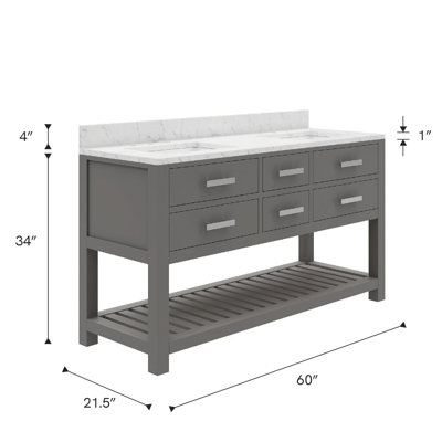 Cronin Pine Double Bathroom Vanity