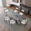 Ensemble de salle à manger rectangulaire avec chaises en tissu 70,8 "à 102,3" Louina-1026249016-1026946461-1026249018