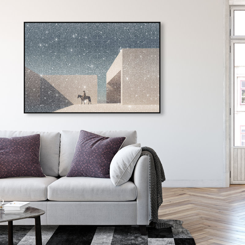 Lone Equestrian II Print by Oliver Gal, 21"H x 31"W, Black Floater Frame