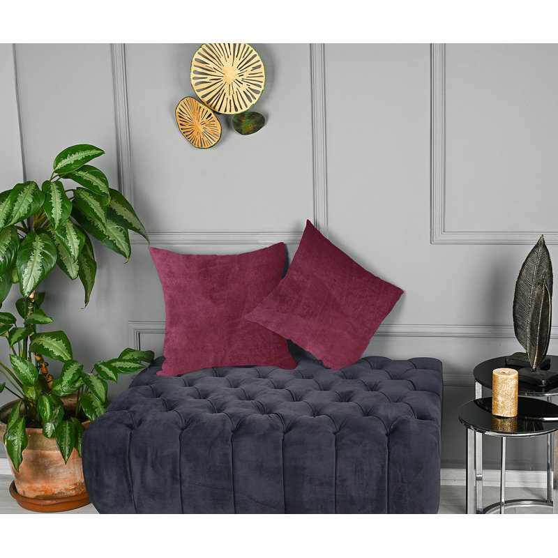 Matte Velvet Cushion Cover - 1 Pc, Raspberry Red, 30cm x 30cm