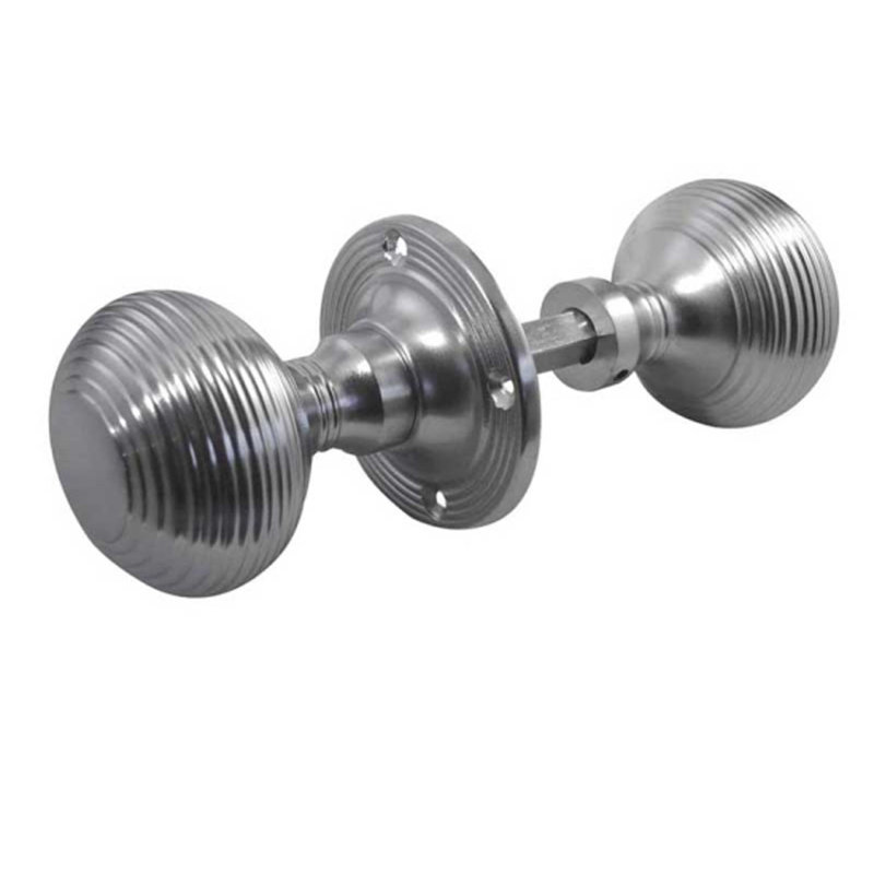 Passage Knobset, Satin Chrome