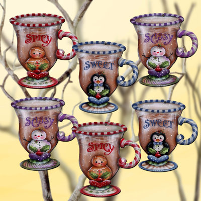6 Piece Sweet and Spicy Season Decorative Wooden Clip-on Ornaments by J. Mills-Price