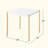 Square Top End Table With Metal Legs