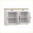 Cabinets, 47.95" Farmhouse Off-White Storage Sideboard with 2 Drawers &amp; 4 Doors for Dining Living Room | MDF | Kitchen