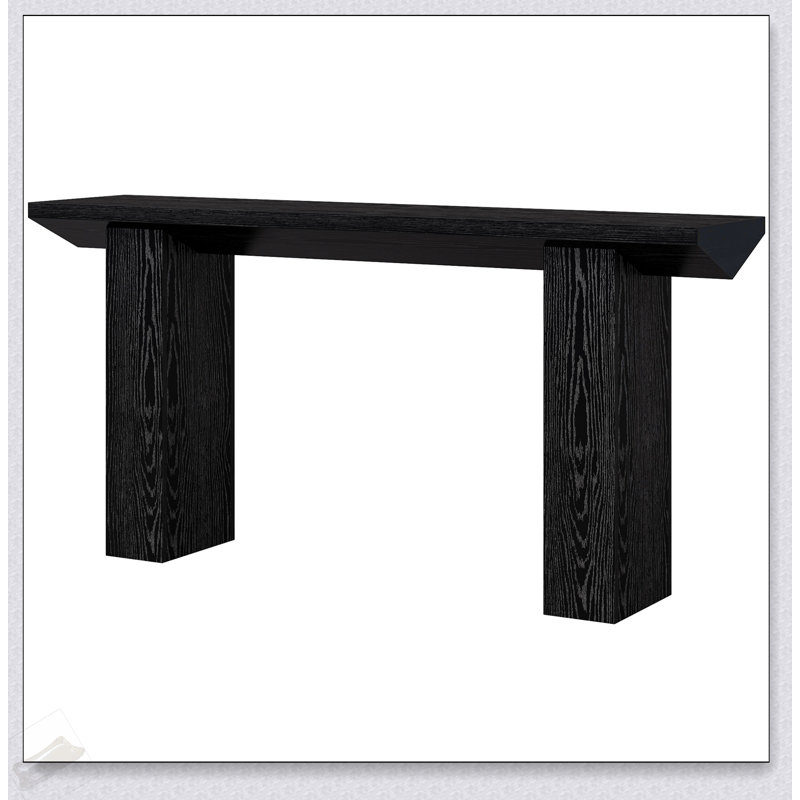 63 Inch Industrial Farmhouse Extra Long Console Table - Narrow Design For Behind Couch And Entryway