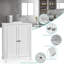 Rangement pour salle de bain à 2 portes avec tablette réglable-200742505