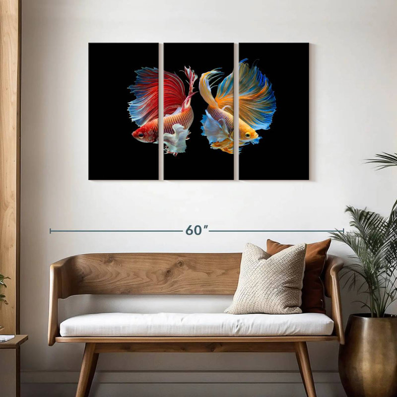 Betta Fish In Sync, 28" H x 45" W